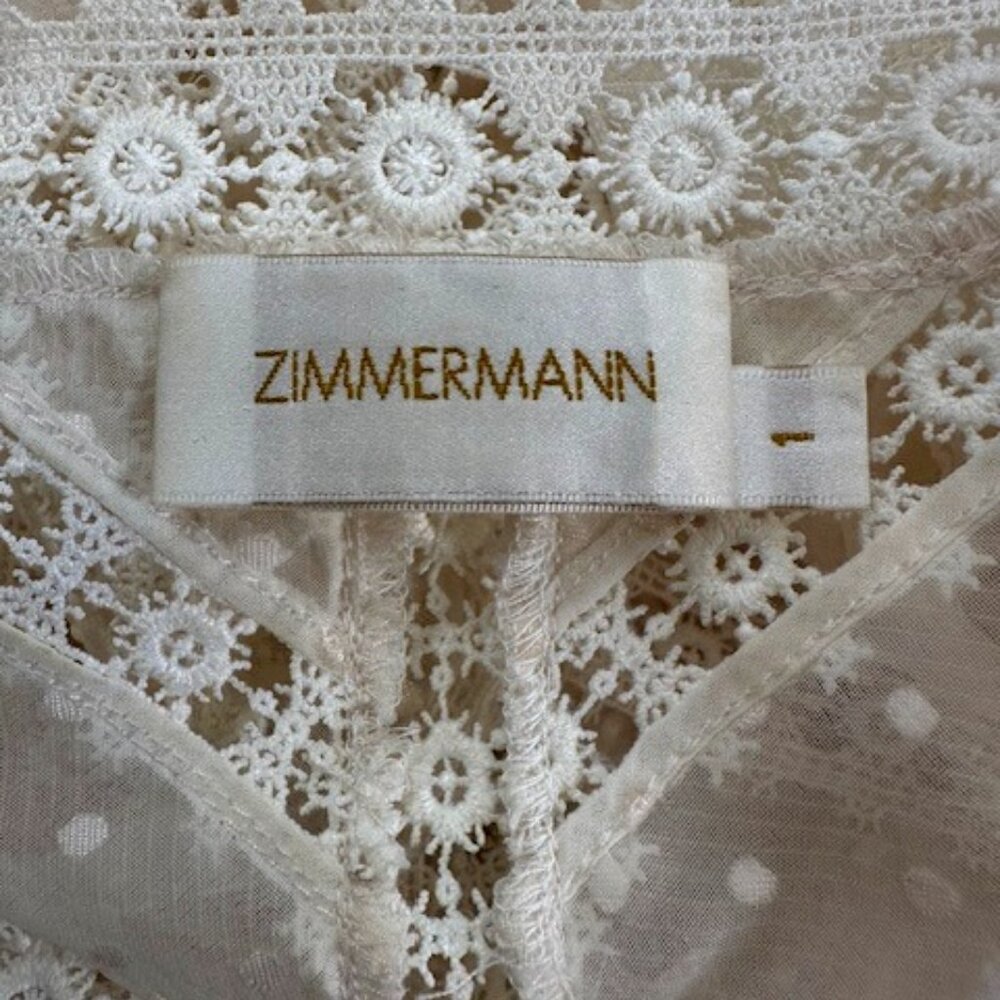 Zimmermann Size 1 Square Neckline Off White Short/Long Dress - Picture 11 of 13